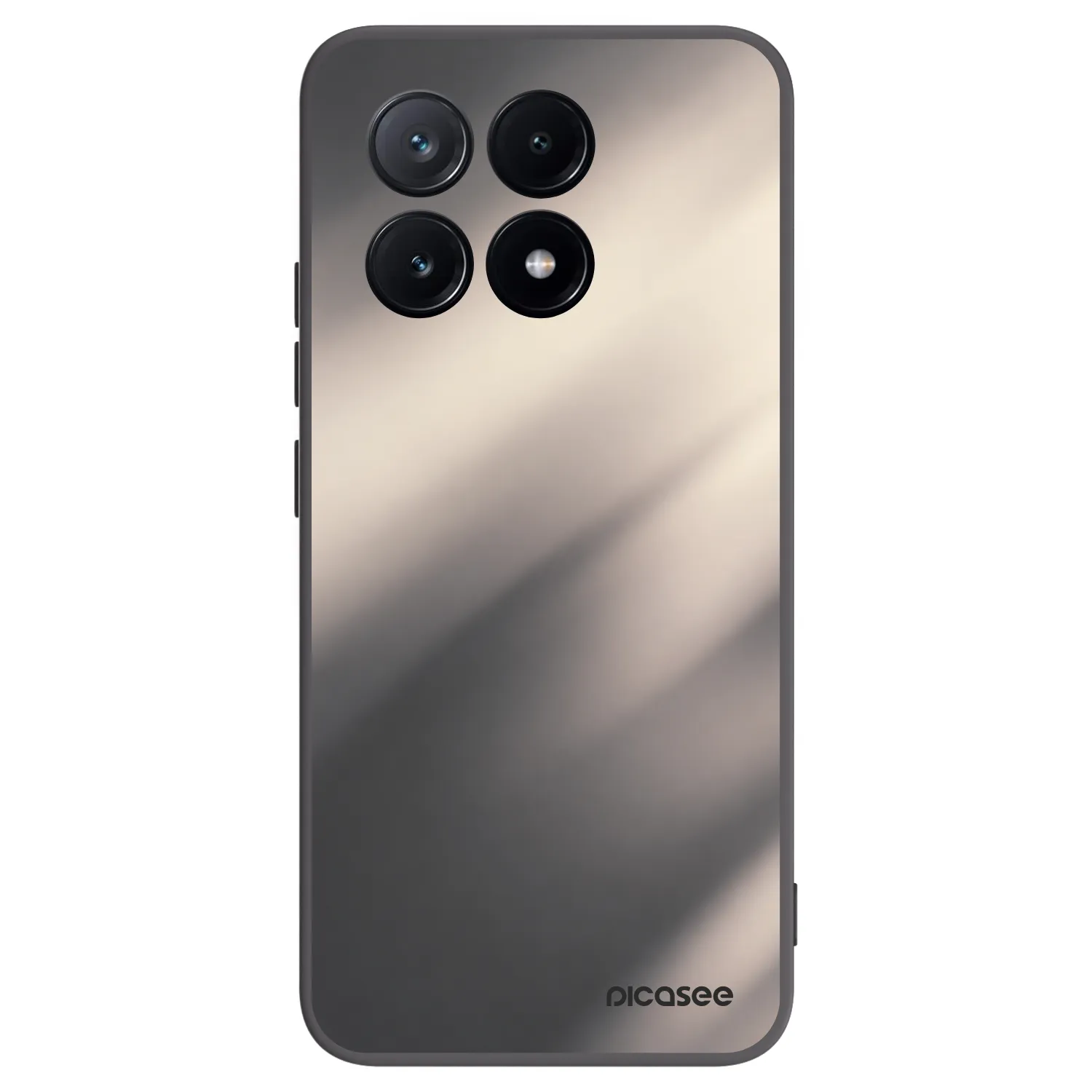 Picasee silikonowe czarne etui na Xiaomi Poco X6 Pro - Smoky Beige