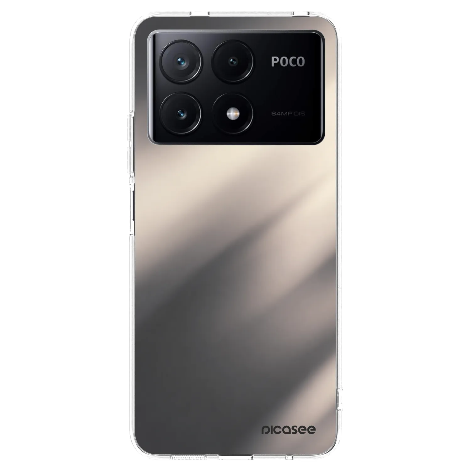 Picasee silikonowe przeźroczyste etui na Xiaomi Poco X6 Pro - Smoky Beige