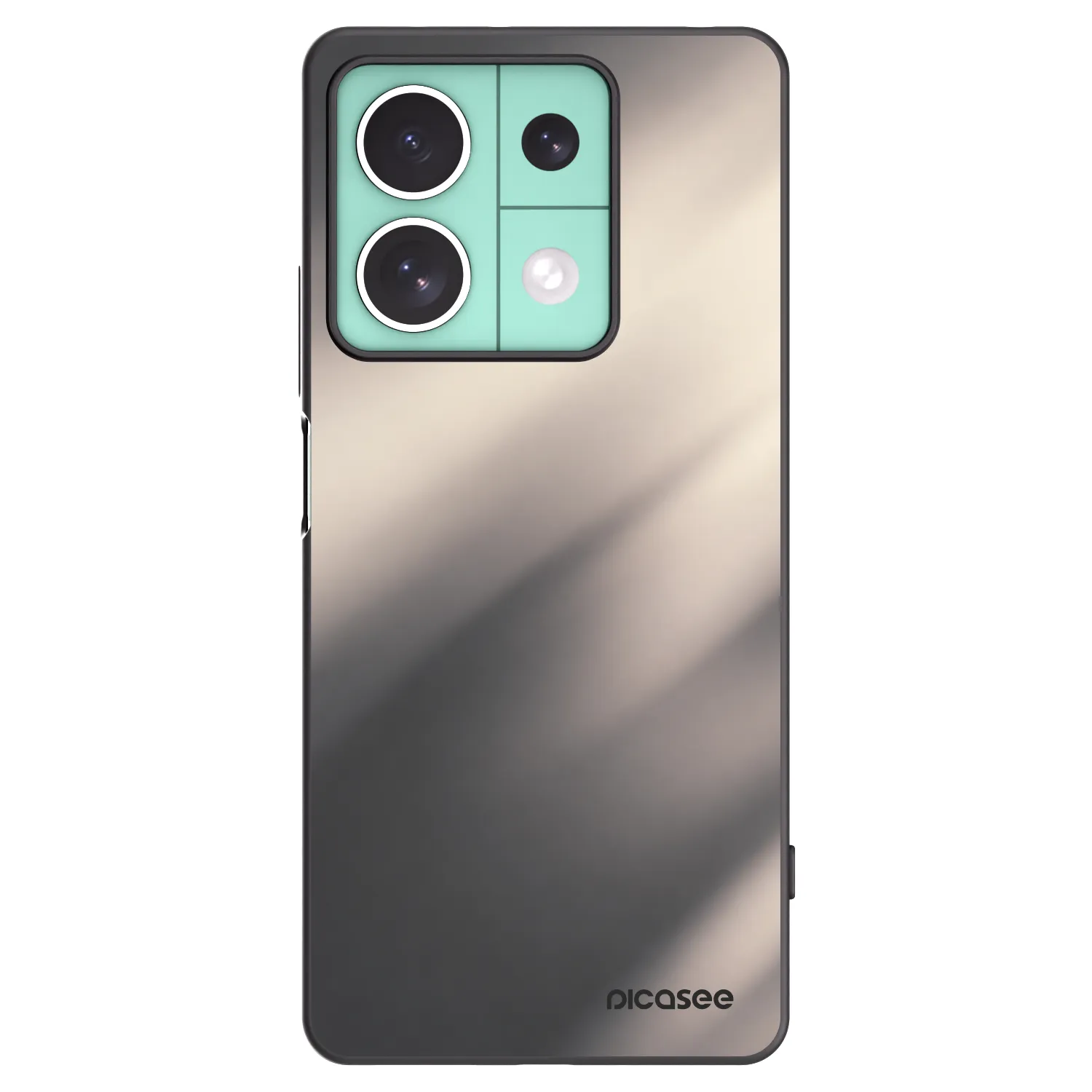 Picasee silikonowe czarne etui na Xiaomi Redmi Note 13 5G - Smoky Beige