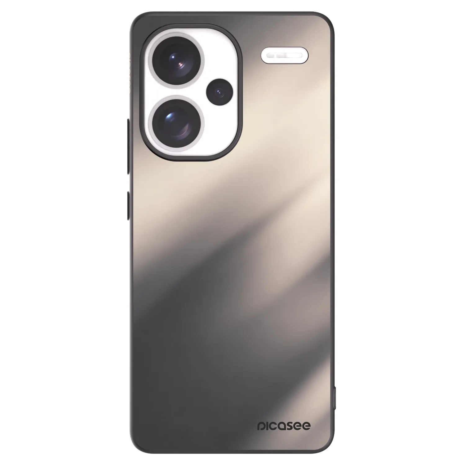 Picasee silikonowe czarne etui na Xiaomi Redmi Note 13 Pro+ 5G - Smoky Beige