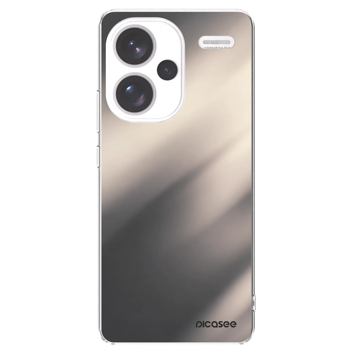 Picasee silikonowe przeźroczyste etui na Xiaomi Redmi Note 13 Pro+ 5G - Smoky Beige