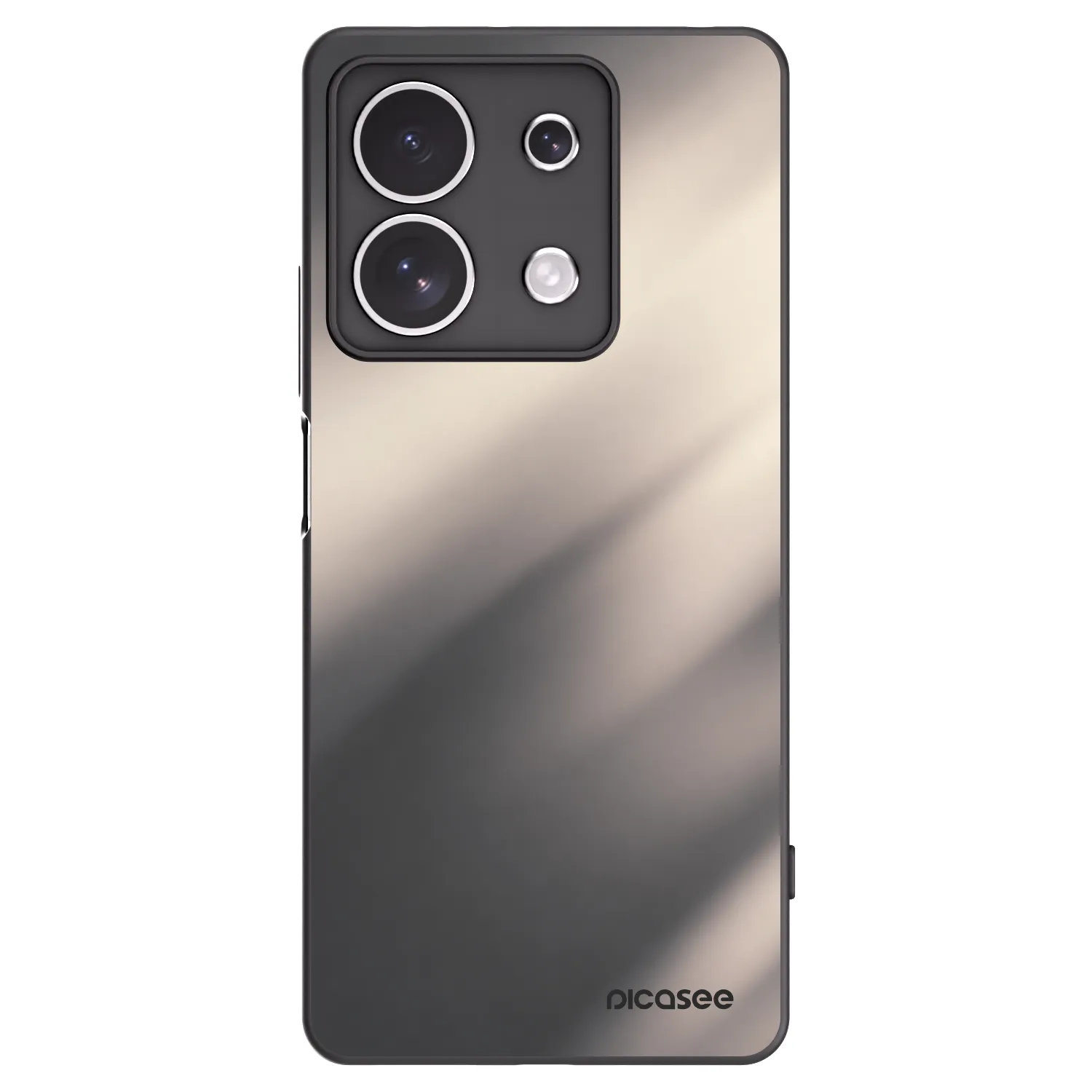 Picasee silikonowe czarne etui na Xiaomi Redmi Note 13 4G - Smoky Beige
