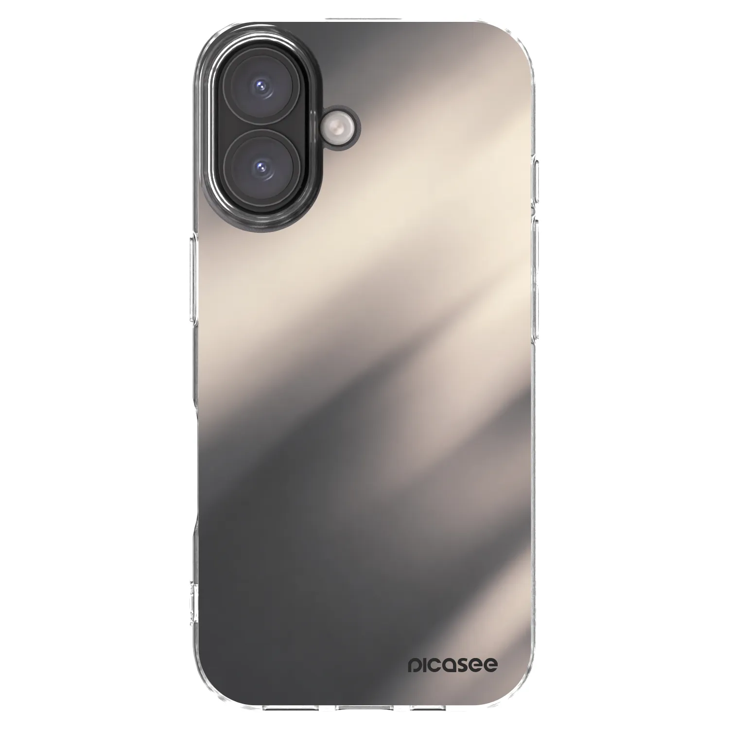 Picasee silikonowe przeźroczyste etui na Apple iPhone 16 - Smoky Beige