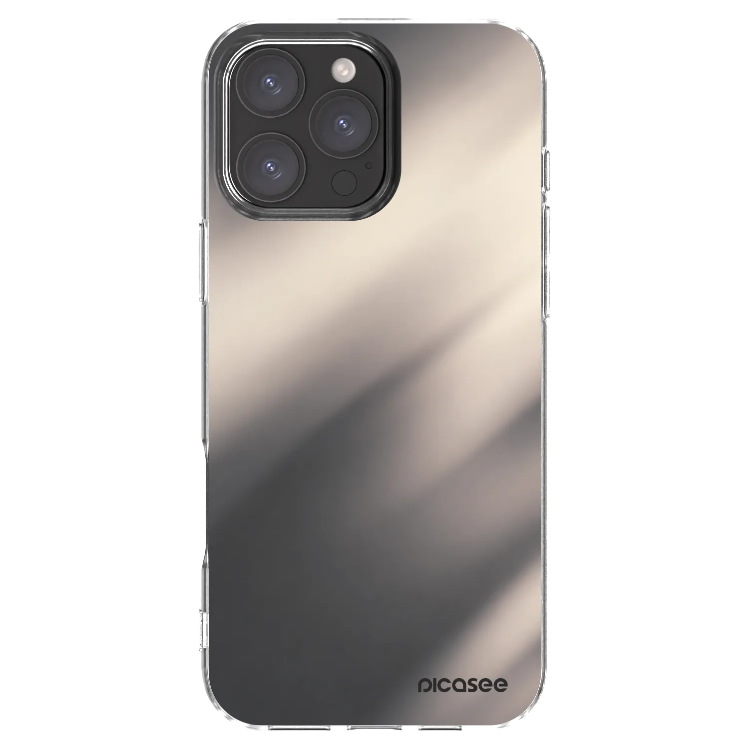 Picasee silikonowe przeźroczyste etui na Apple iPhone 16 Pro Max - Smoky Beige