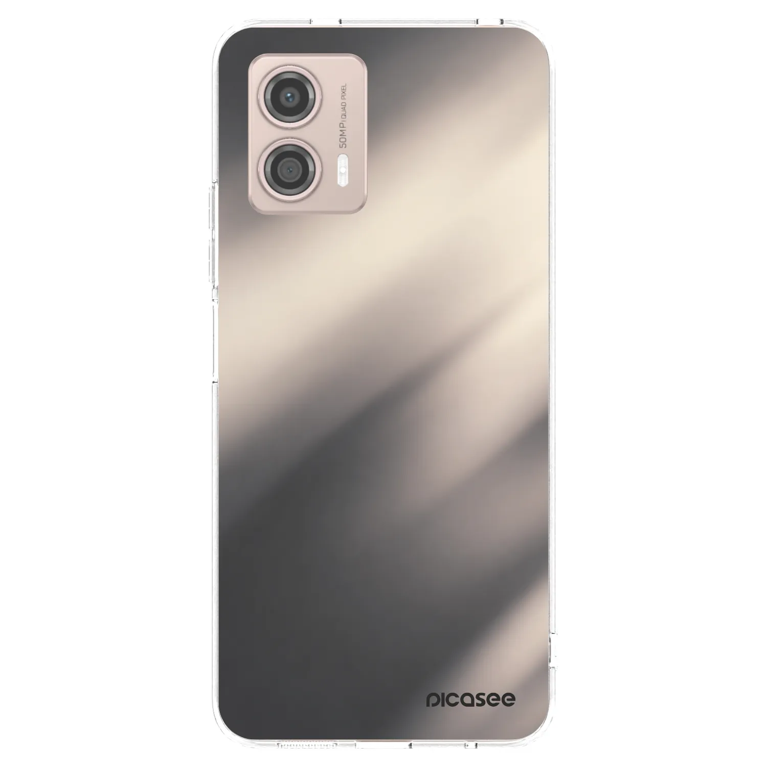 Picasee silikonowe przeźroczyste etui na Motorola Moto G53 5G - Smoky Beige