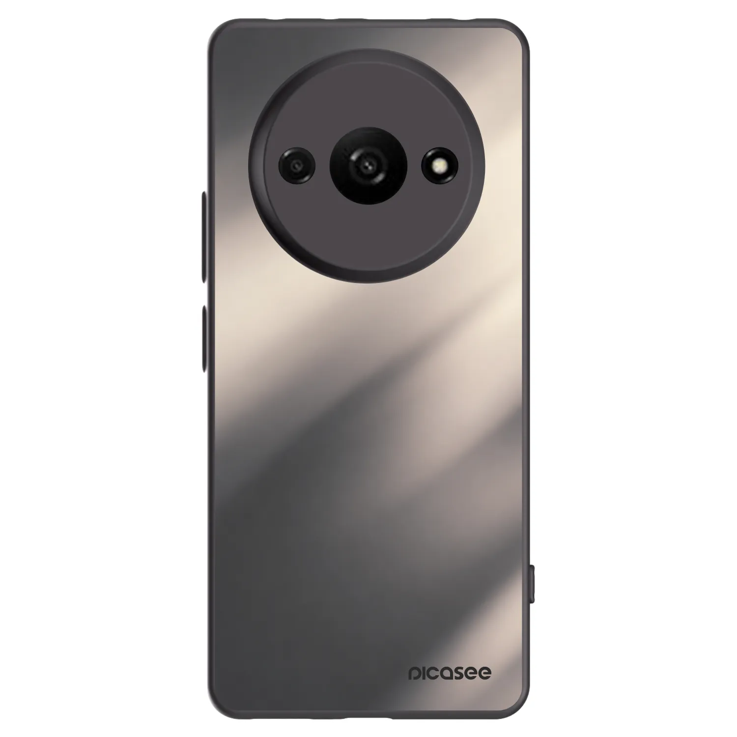 Picasee silikonowe czarne etui na Xiaomi Redmi A3 - Smoky Beige