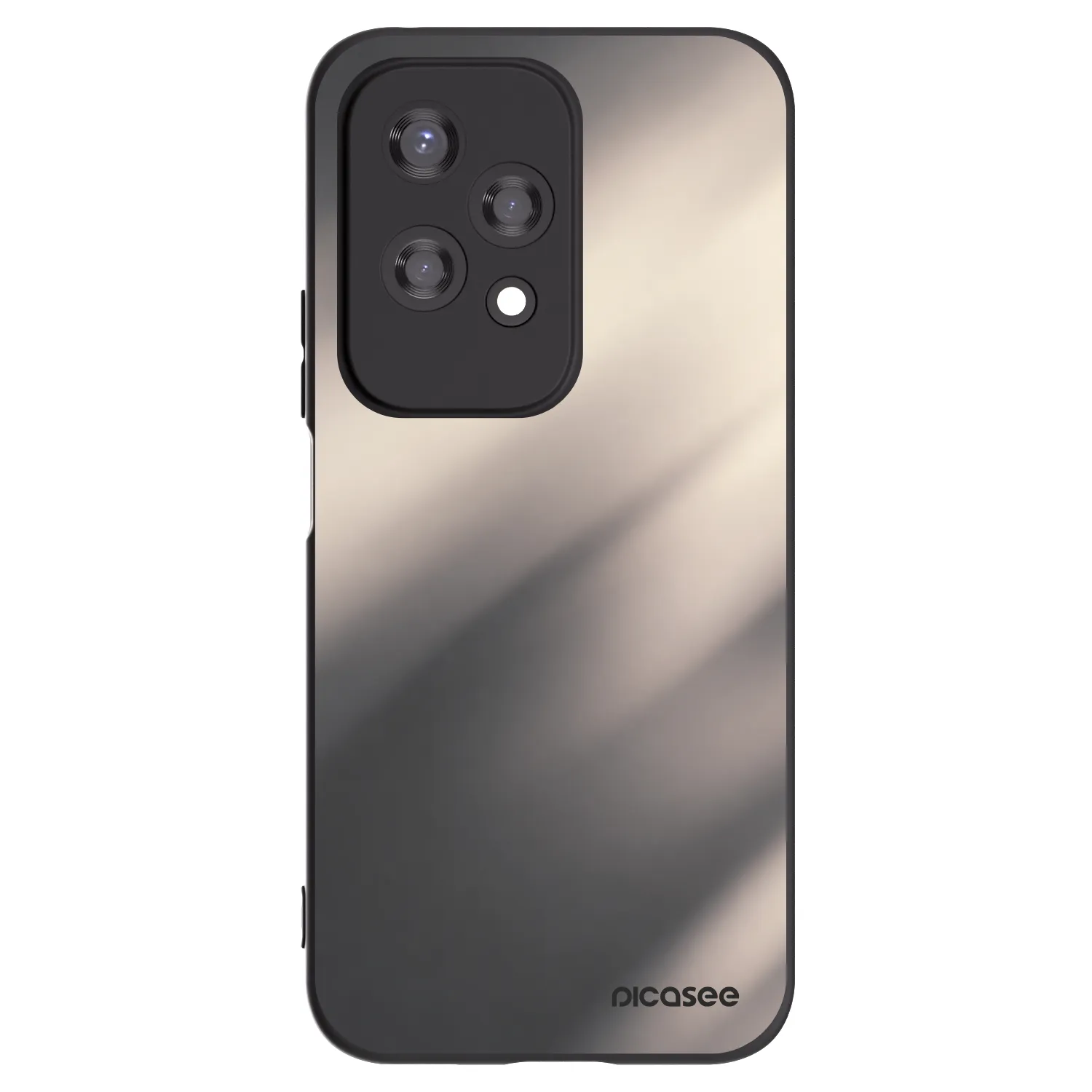 Picasee silikonowe czarne etui na Honor 200 Lite - Smoky Beige