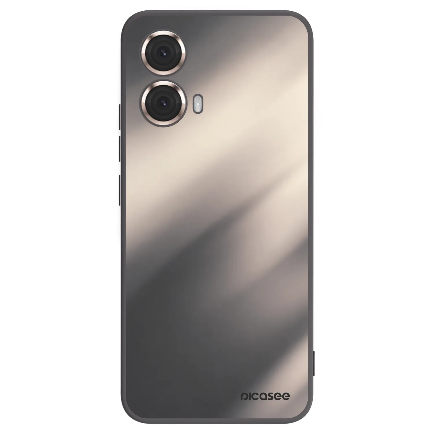 Picasee silikonowe czarne etui na Motorola Moto G85 - Smoky Beige
