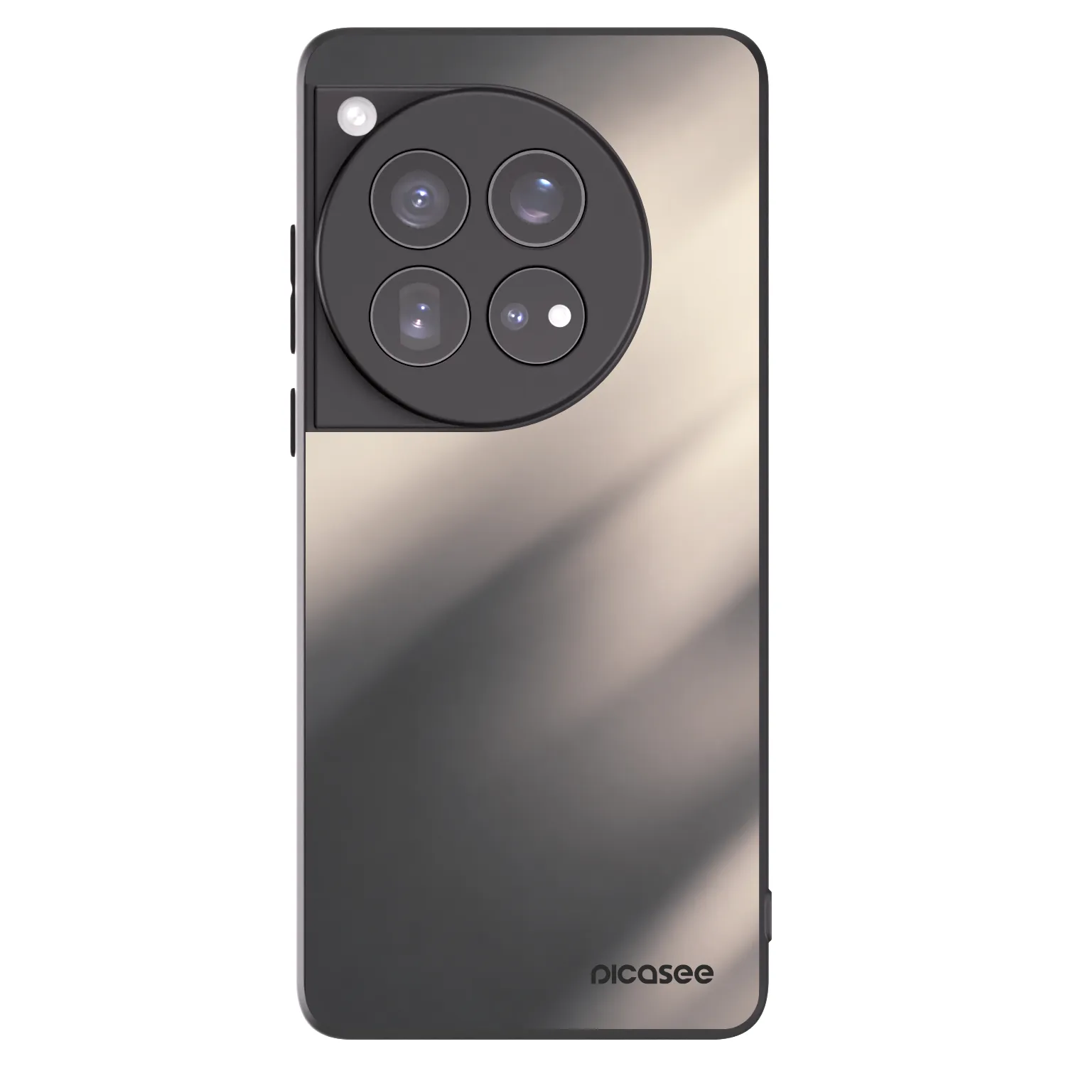 Picasee silikonowe czarne etui na OnePlus 12 5G - Smoky Beige