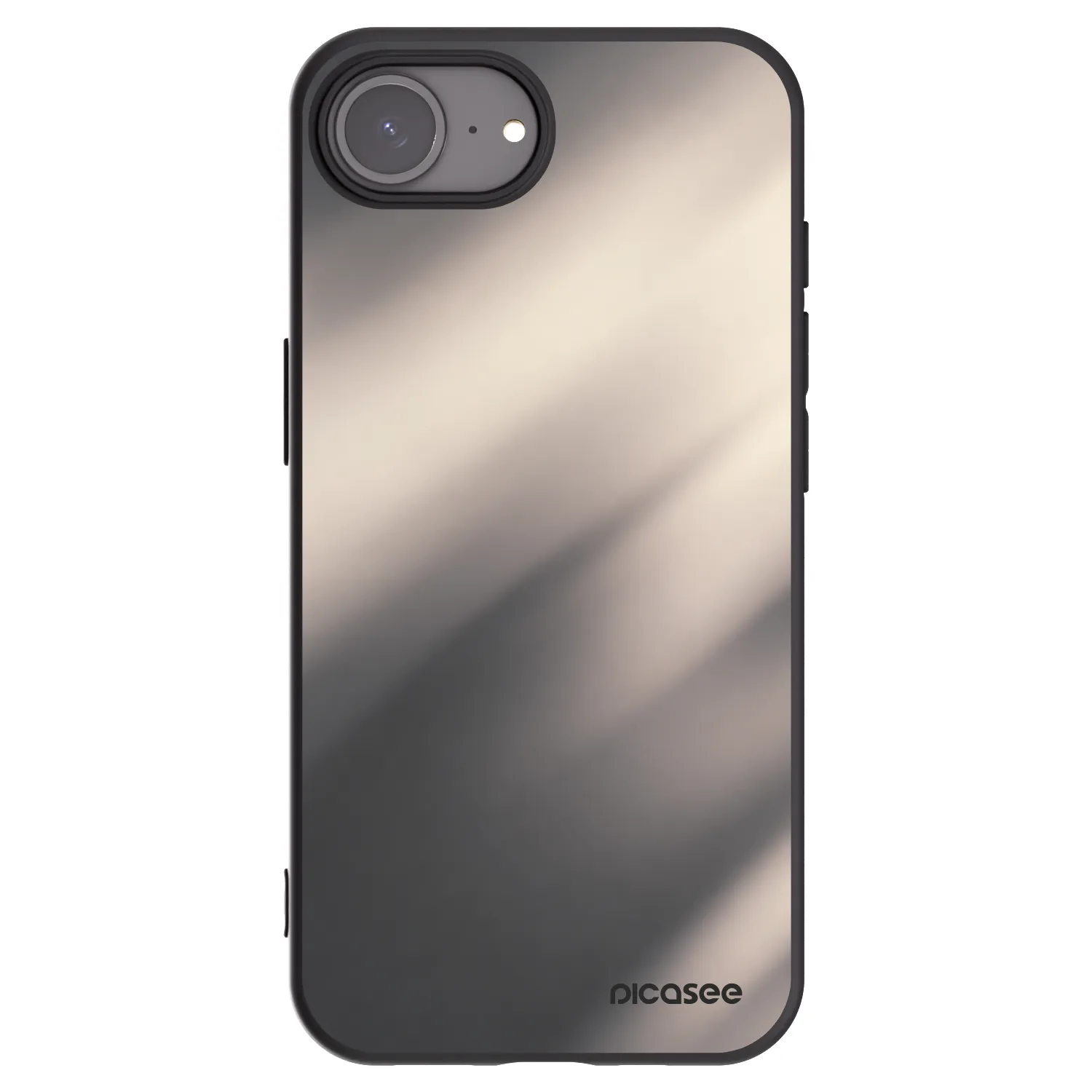 Picasee silikonowe czarne etui na Apple iPhone 16e - Smoky Beige