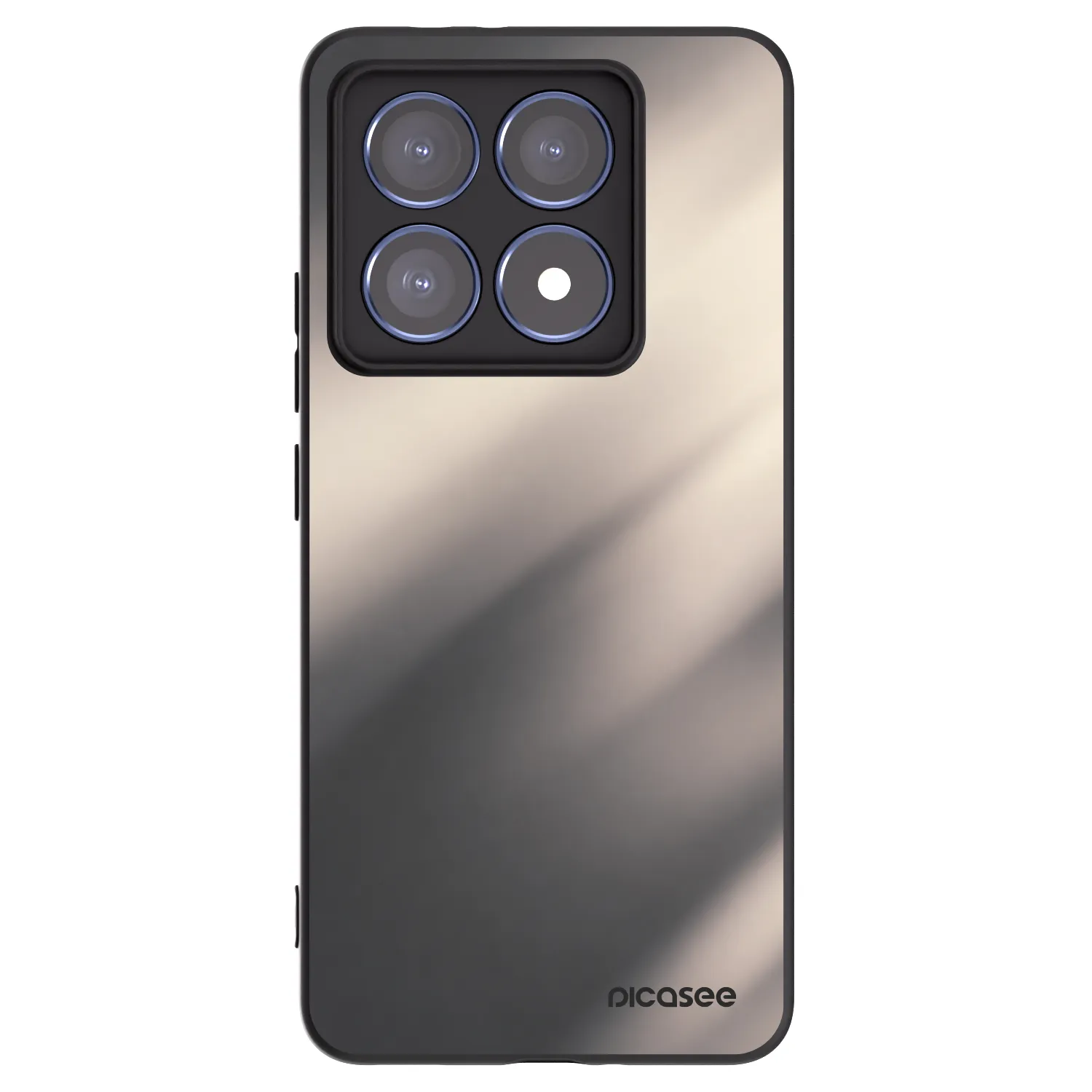 Picasee silikonowe czarne etui na Xiaomi 14T Pro - Smoky Beige