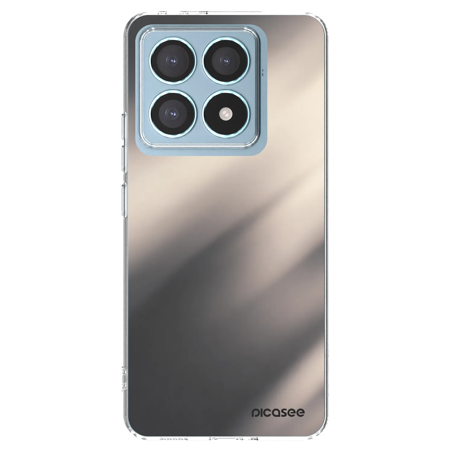 Picasee silikonowe przeźroczyste etui na Xiaomi 14T Pro - Smoky Beige