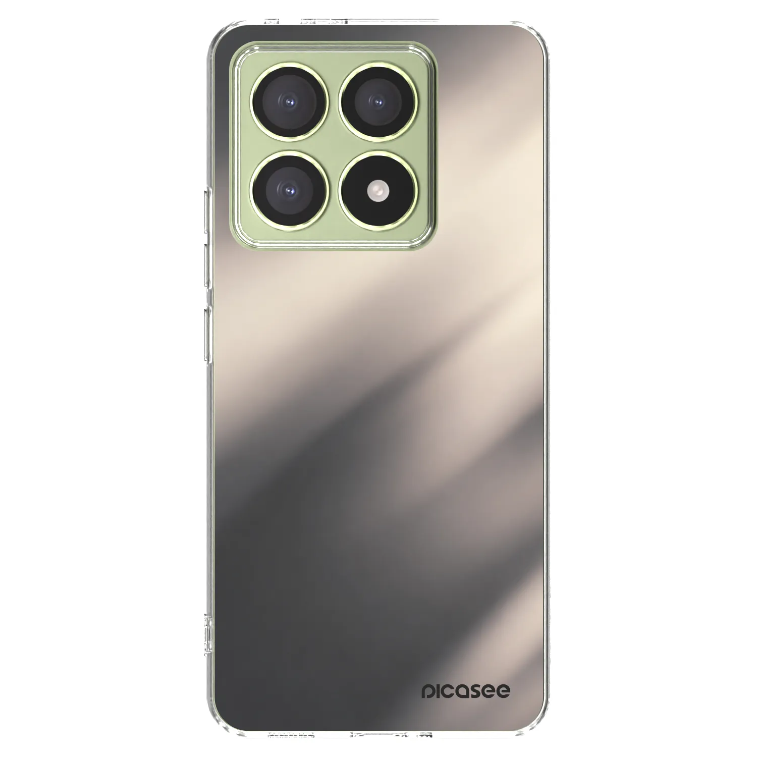 Picasee silikonowe przeźroczyste etui na Xiaomi 14T - Smoky Beige
