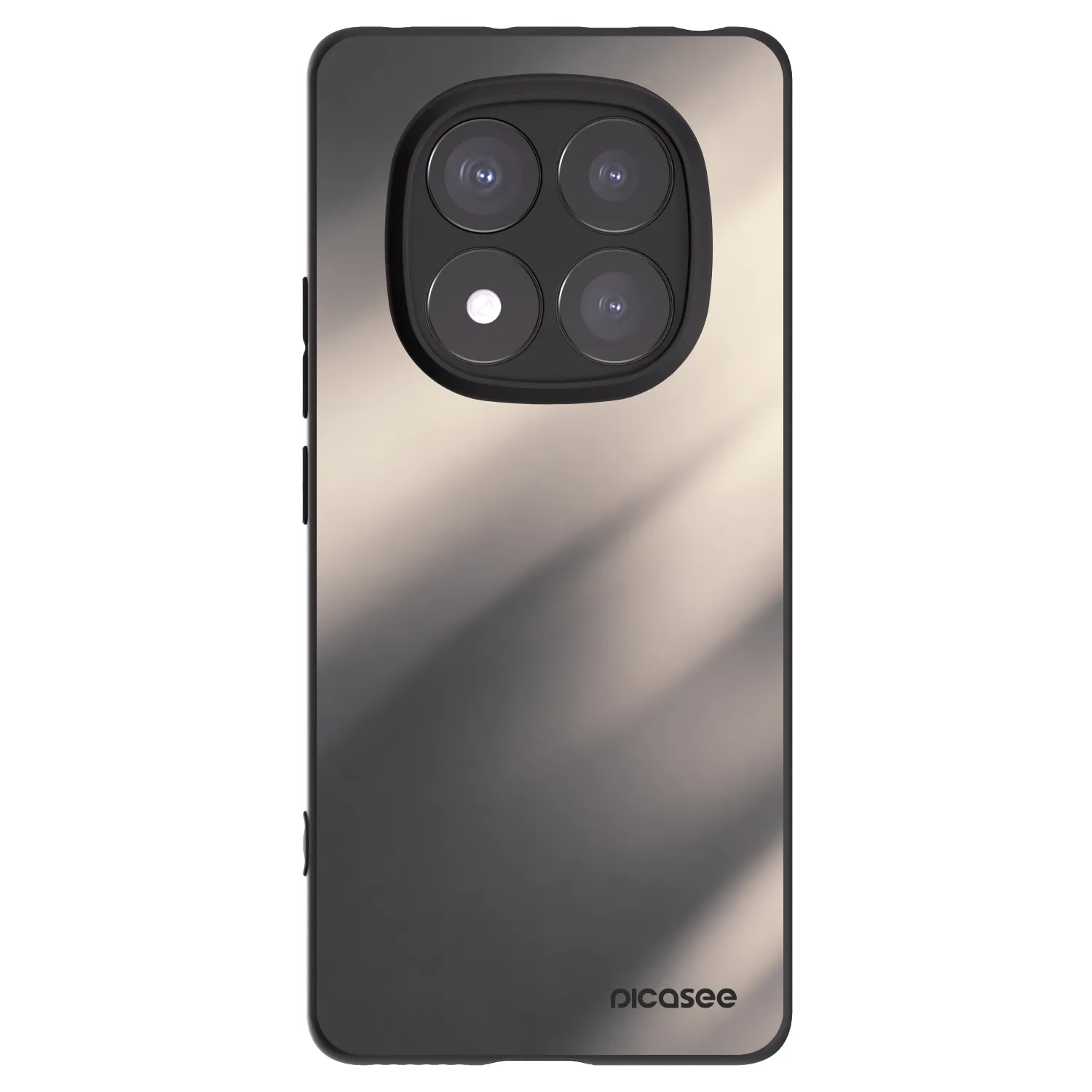 Picasee silikonowe czarne etui na Xiaomi Redmi Note 14 Pro+ 5G - Smoky Beige