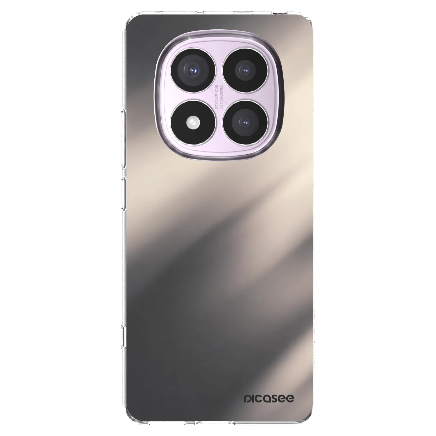 Picasee silikonowe przeźroczyste etui na Xiaomi Redmi Note 14 Pro 5G - Smoky Beige