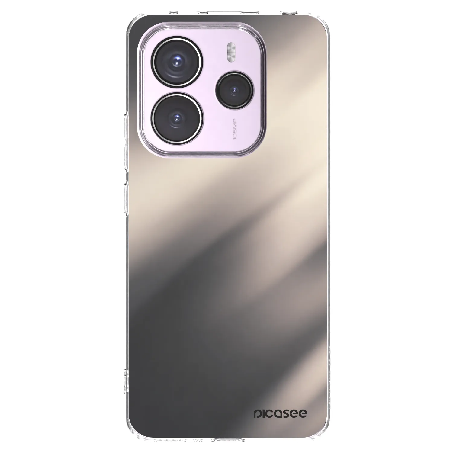 Picasee silikonowe przeźroczyste etui na Xiaomi Redmi Note 14 5G - Smoky Beige