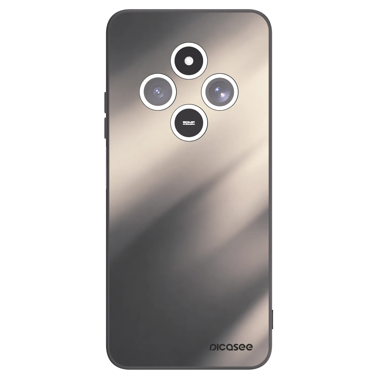 Picasee silikonowe czarne etui na Xiaomi Redmi 14C - Smoky Beige