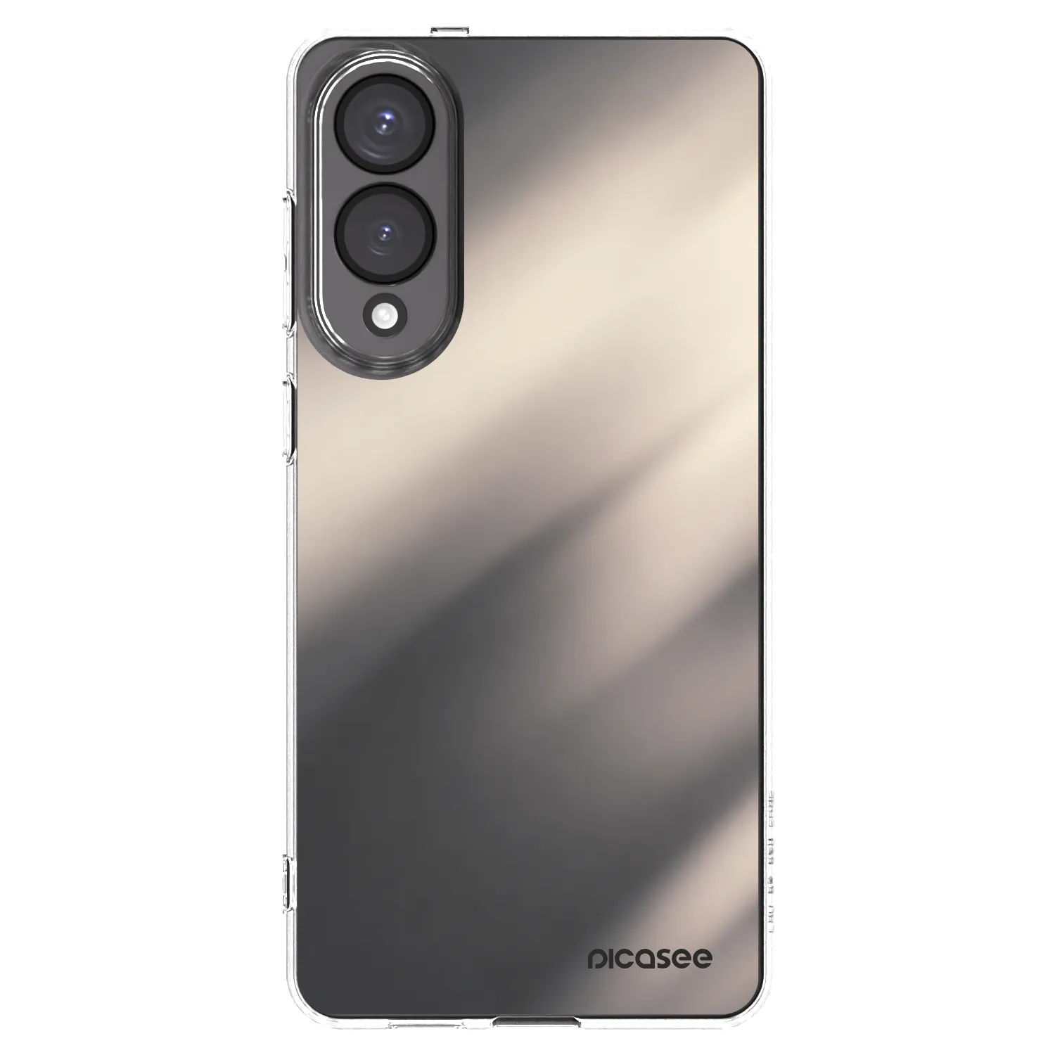 Picasee silikonowe przeźroczyste etui na Samsung Galaxy S25 Edge 5G - Smoky Beige