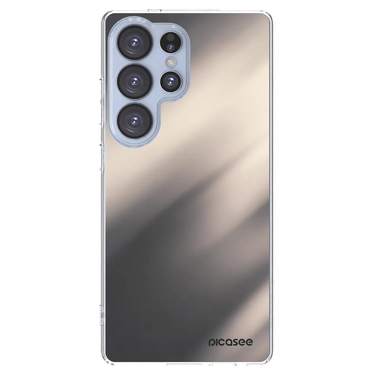 Picasee silikonowe przeźroczyste etui na Samsung Galaxy S25 Ultra 5G - Smoky Beige