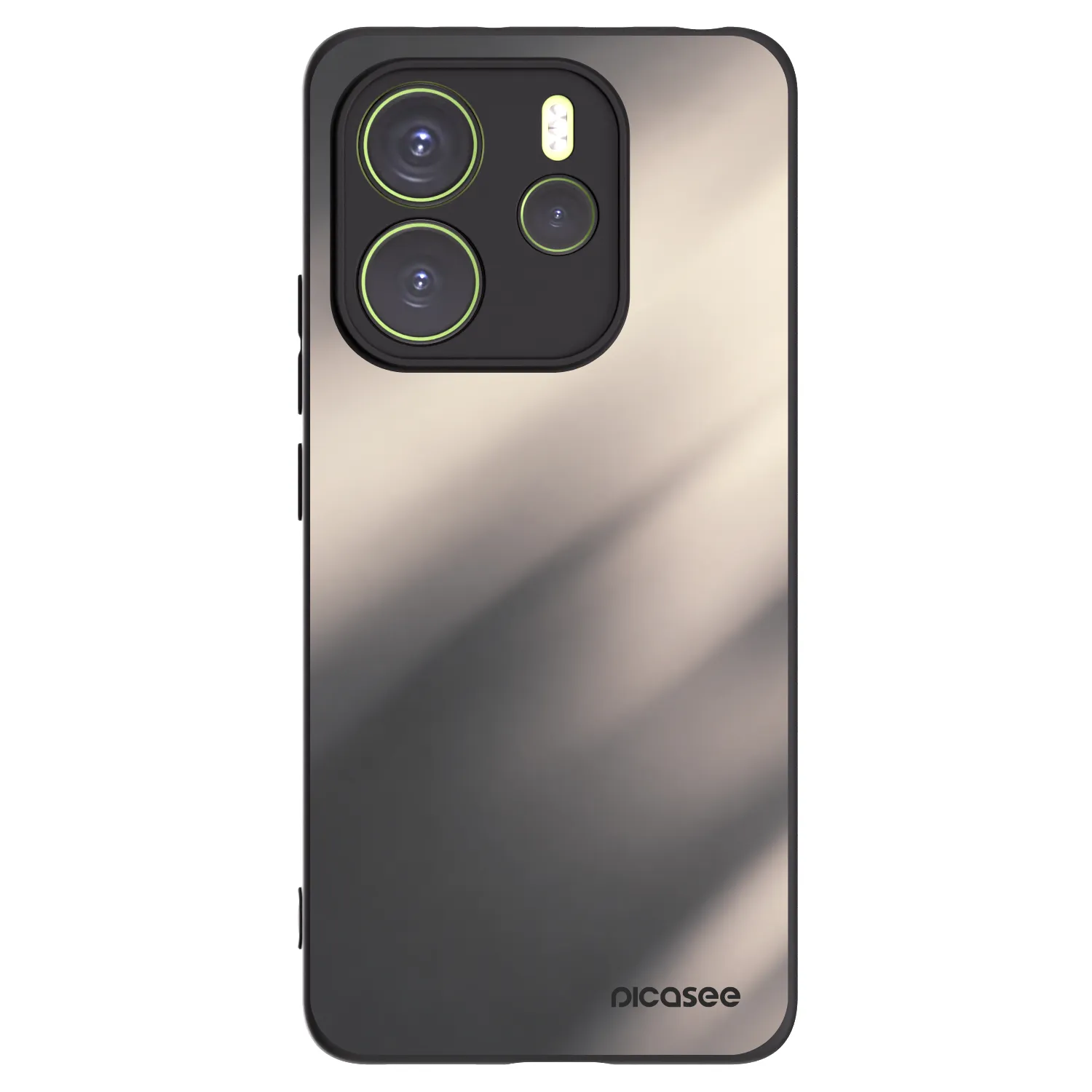 Picasee silikonowe czarne etui na Xiaomi Redmi Note 14 4G - Smoky Beige