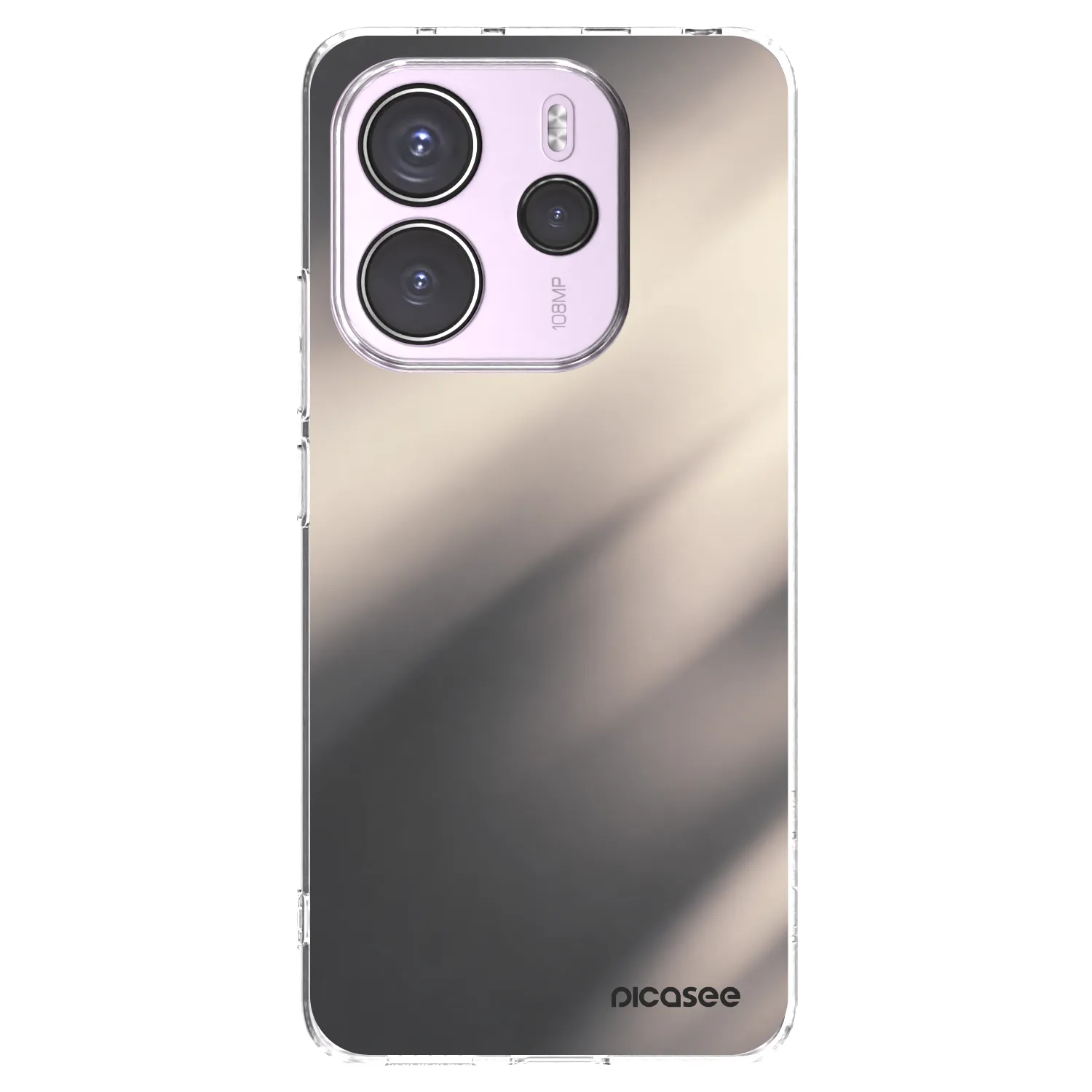 Picasee silikonowe przeźroczyste etui na Xiaomi Redmi Note 14 4G - Smoky Beige