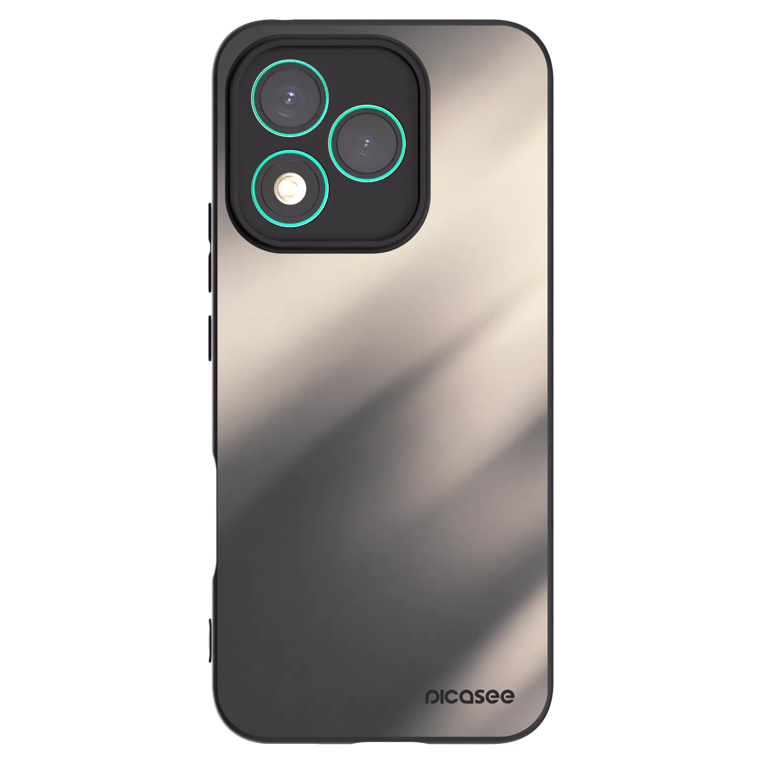 Picasee silikonowe czarne etui na Honor 400 Lite 5G - Smoky Beige