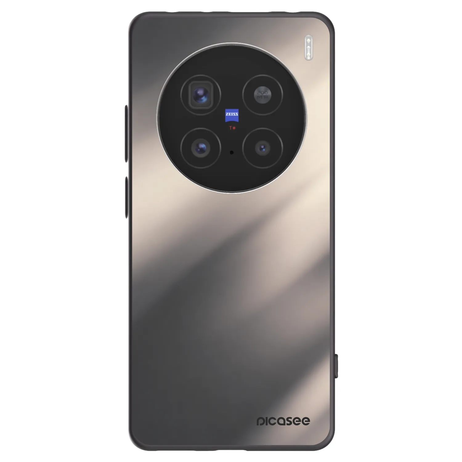 Picasee silikonowe czarne etui na Vivo X200 Pro - Smoky Beige
