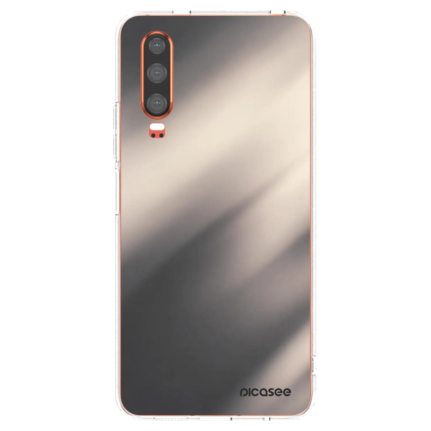 Picasee silikonowe przeźroczyste etui na Huawei P30 - Smoky Beige