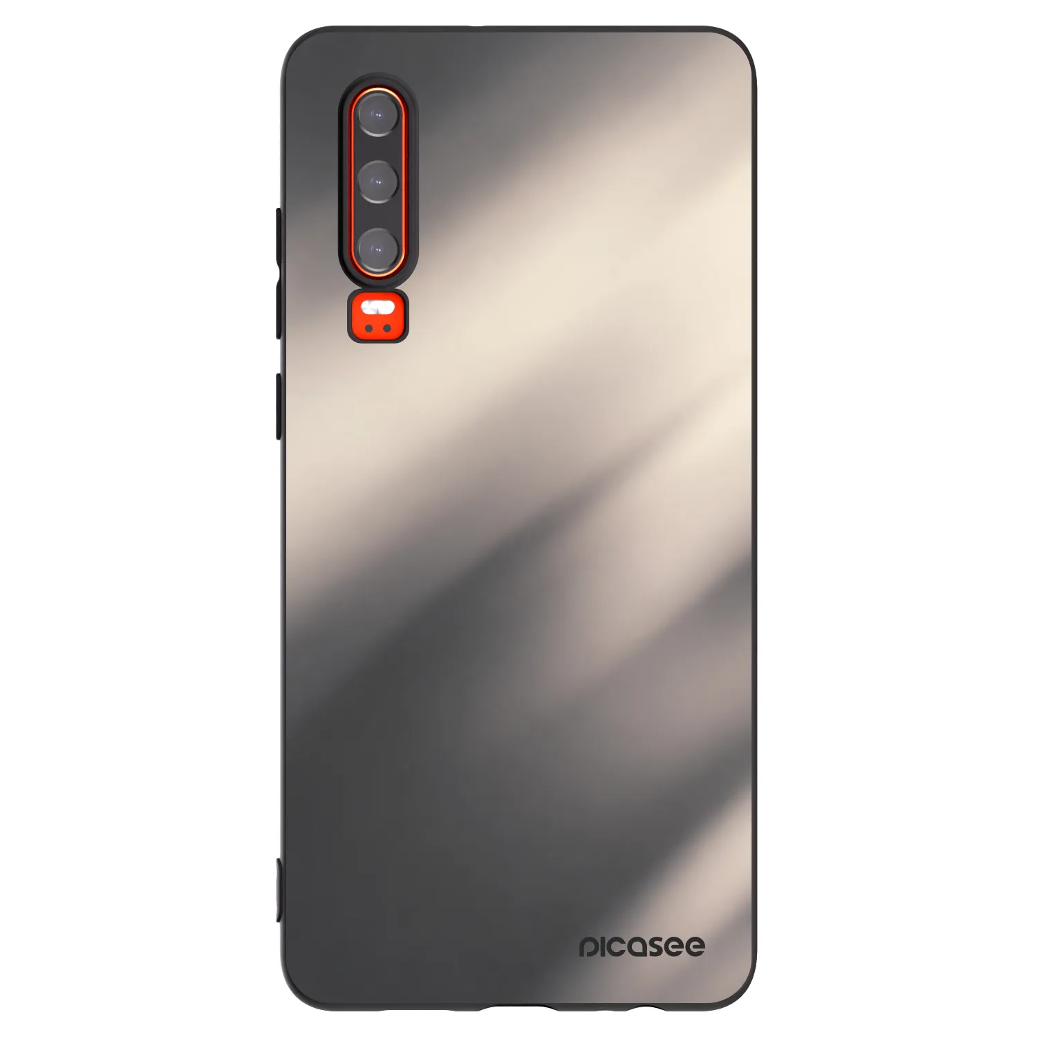 Picasee silikonowe czarne etui na Huawei P30 - Smoky Beige