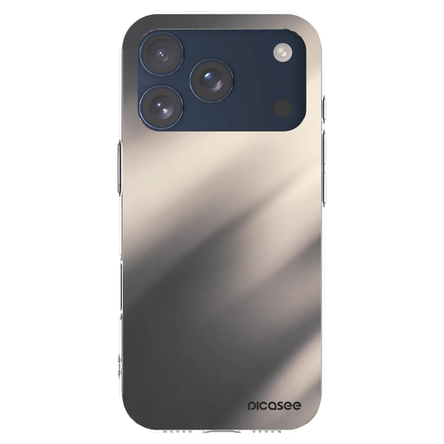 Picasee silikonowe przeźroczyste etui na Apple iPhone 17 Pro - Smoky Beige