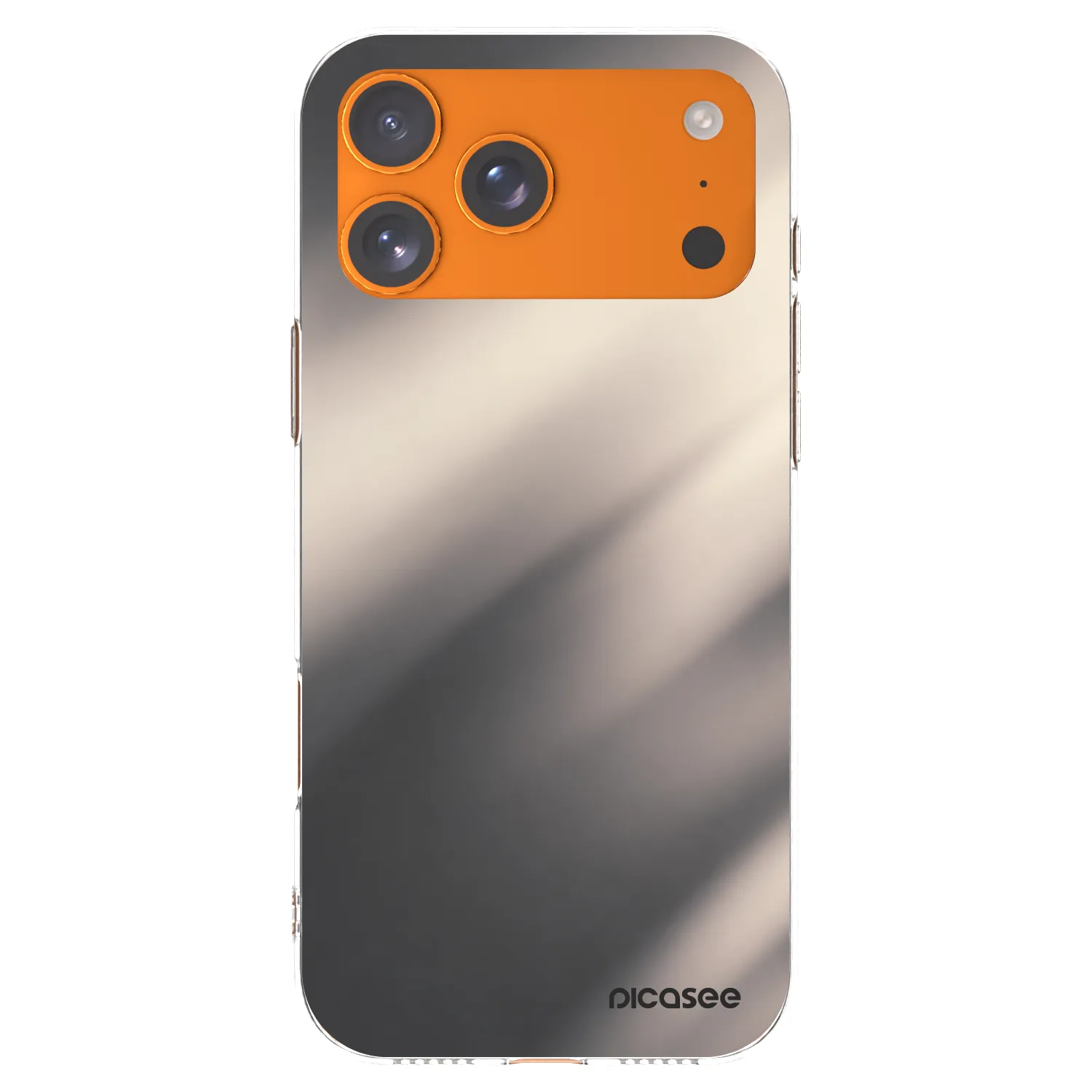 Picasee silikonowe przeźroczyste etui na Apple iPhone 17 Pro Max - Smoky Beige