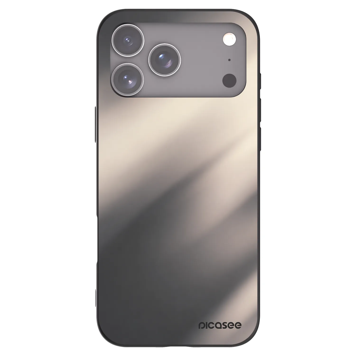 Picasee silikonowe czarne etui na Apple iPhone 17 Pro Max - Smoky Beige