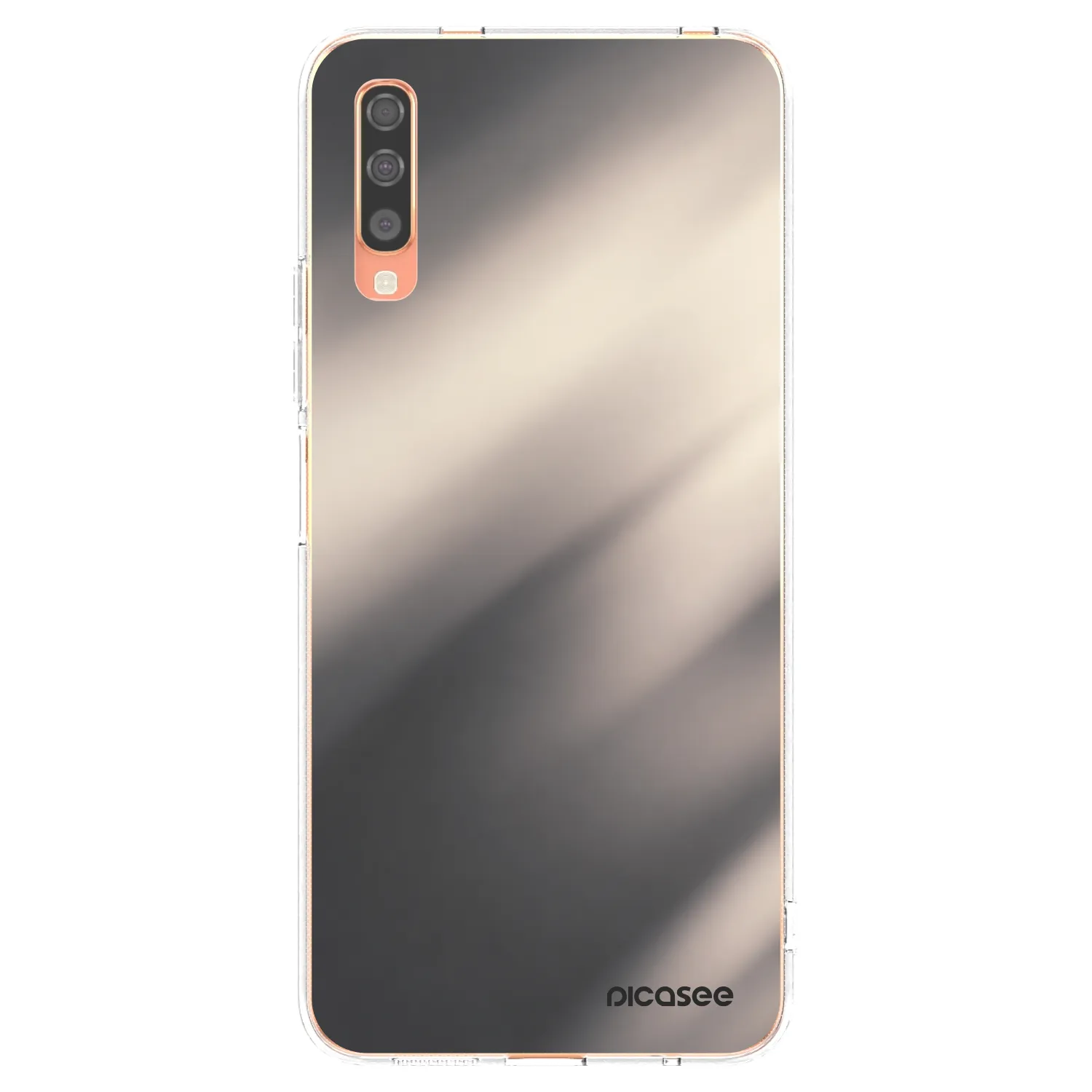 Picasee silikonowe przeźroczyste etui na Samsung Galaxy A70 A705F - Smoky Beige