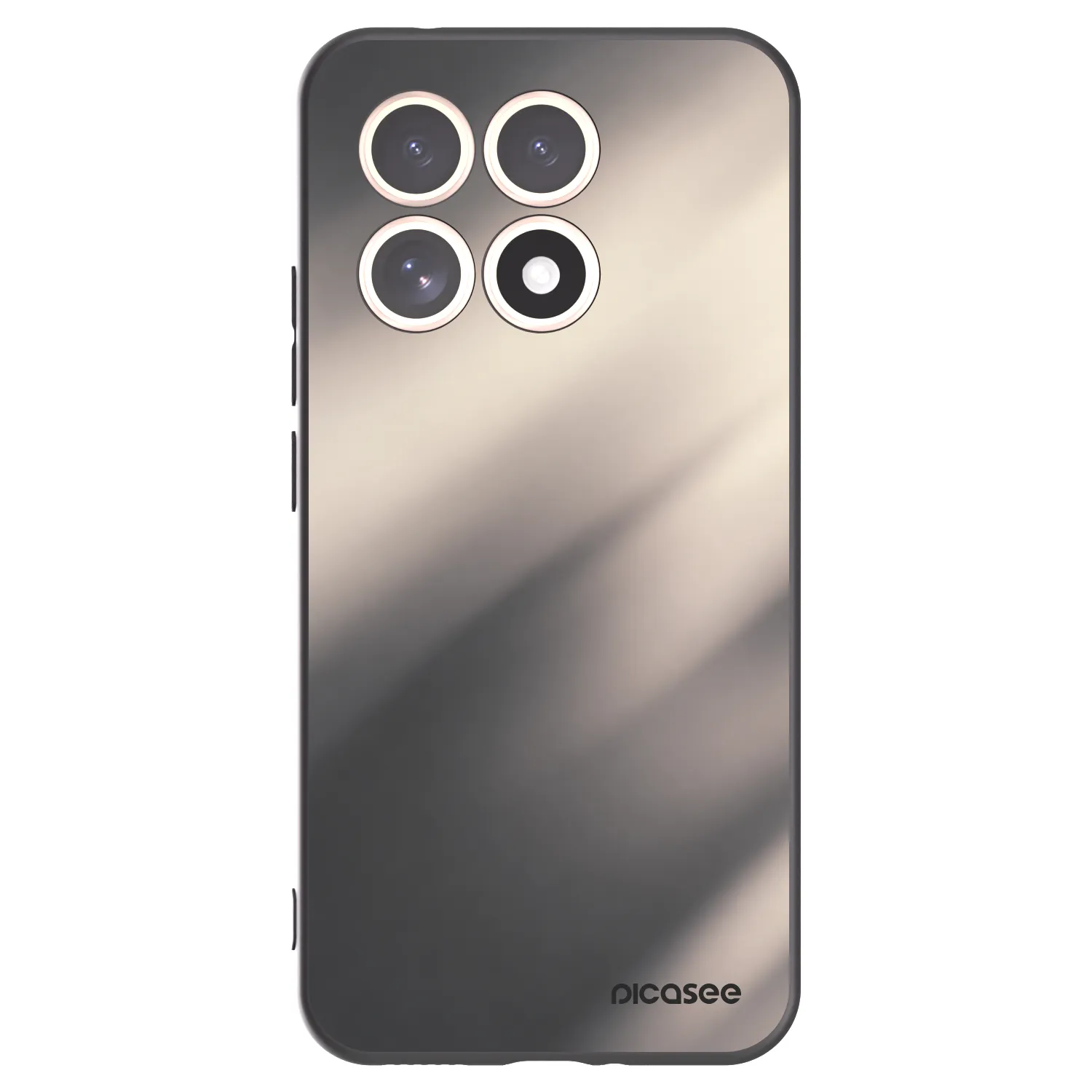 Picasee silikonowe czarne etui na Xiaomi 15T - Smoky Beige