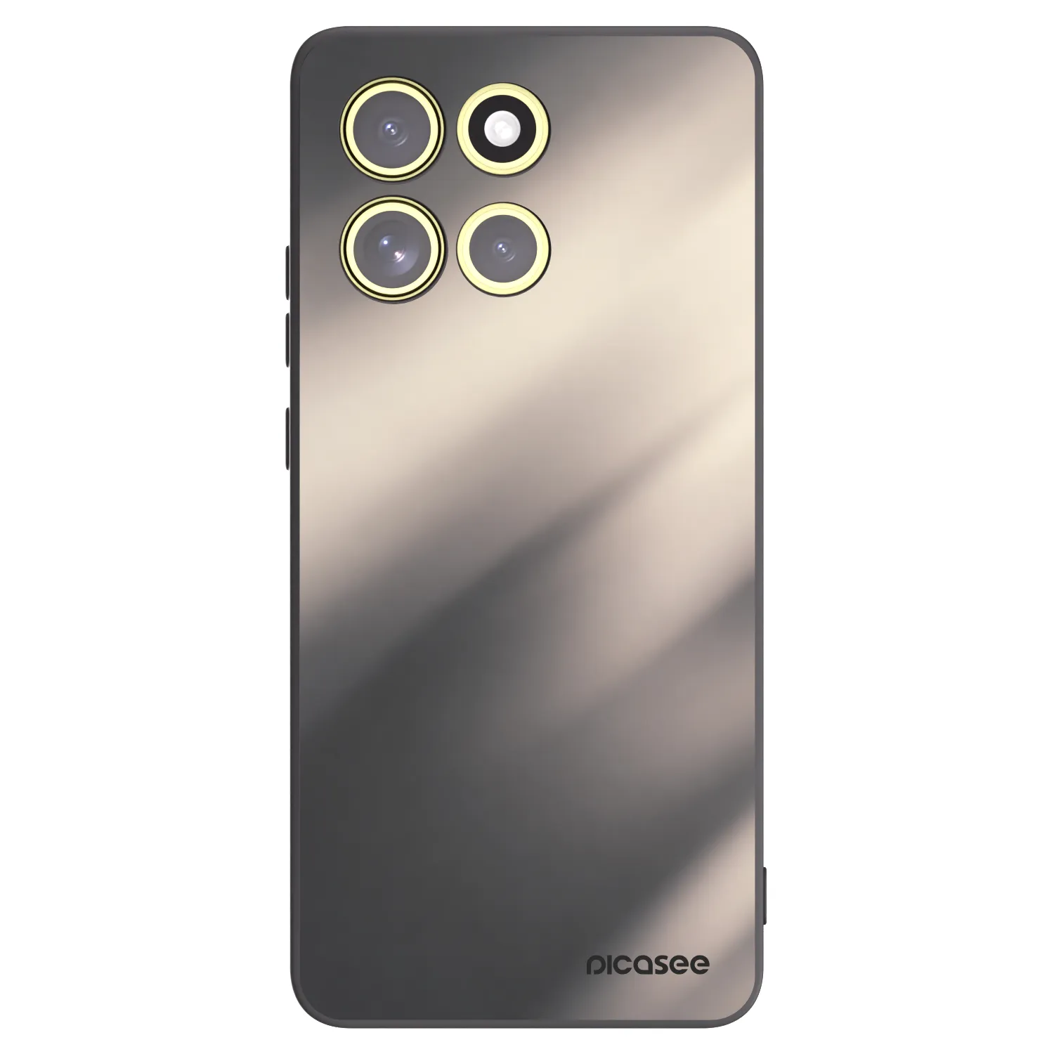 Picasee silikonowe czarne etui na Motorola Moto G86 Power 5G - Smoky Beige