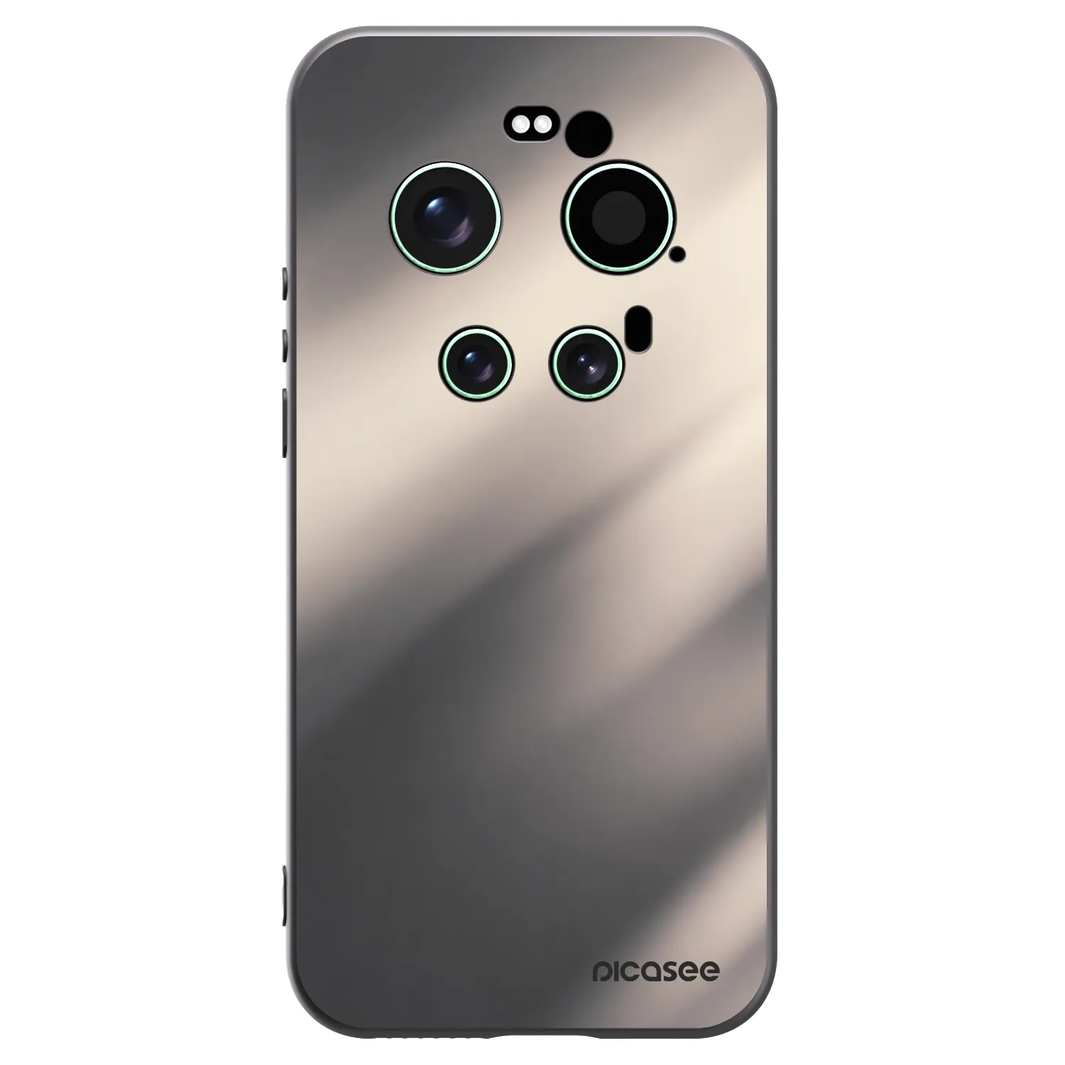 Picasee silikonowe czarne etui na Xiaomi 17 Ultra - Smoky Beige