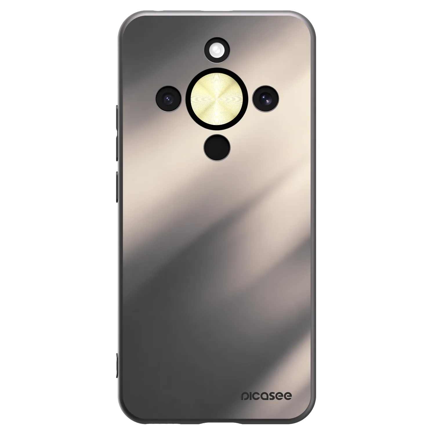 Picasee silikonowe czarne etui na Honor Magic8 Lite 5G - Smoky Beige