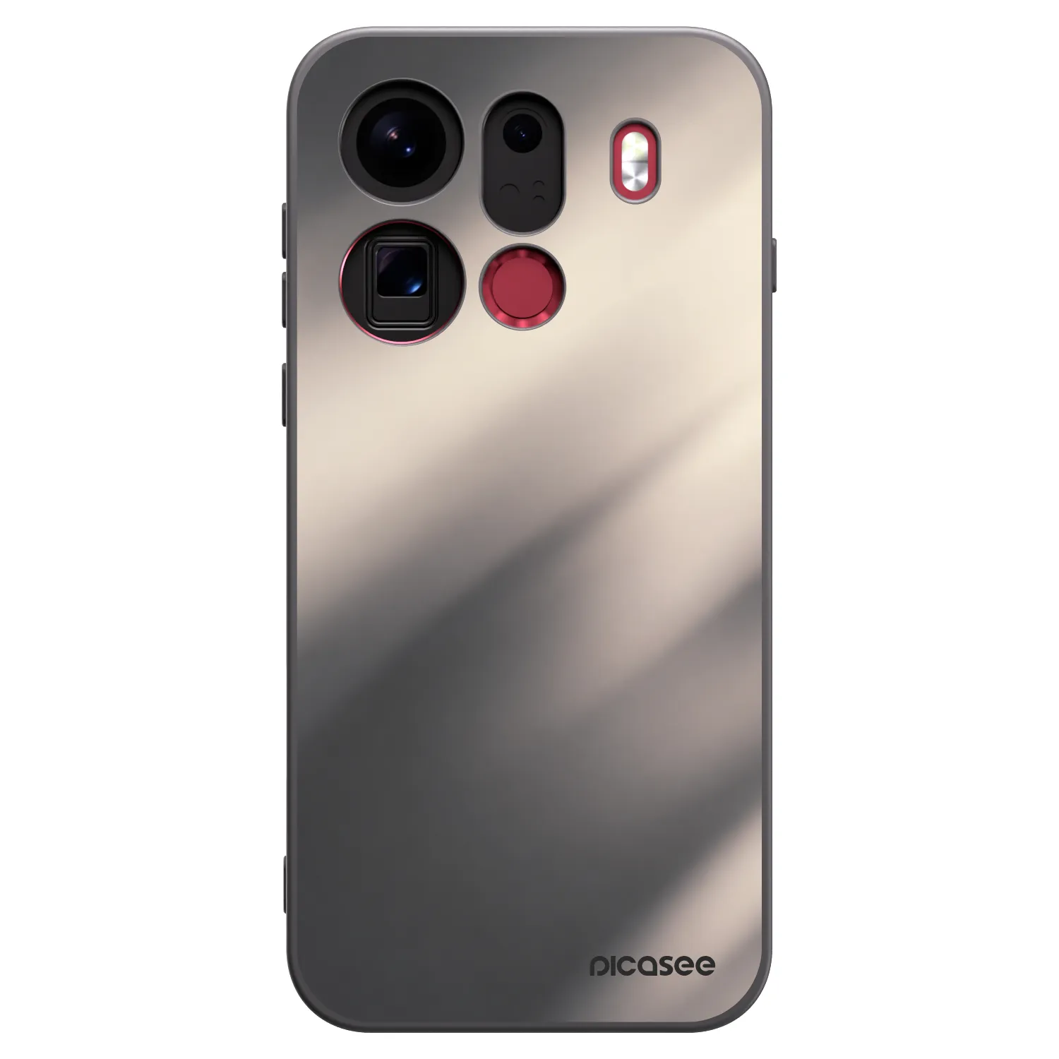 Picasee silikonowe czarne etui na OPPO Find X9 Pro - Smoky Beige