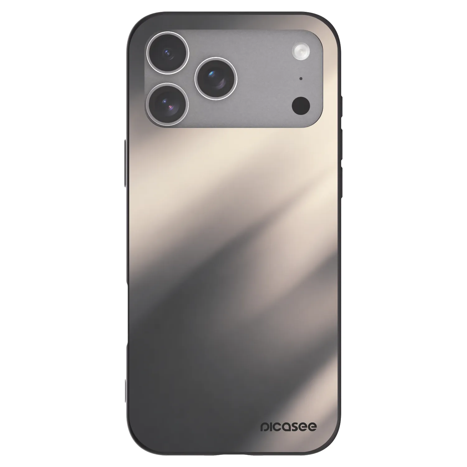 Picasee silikonowe czarne etui na Apple iPhone 18 Pro Max - Smoky Beige