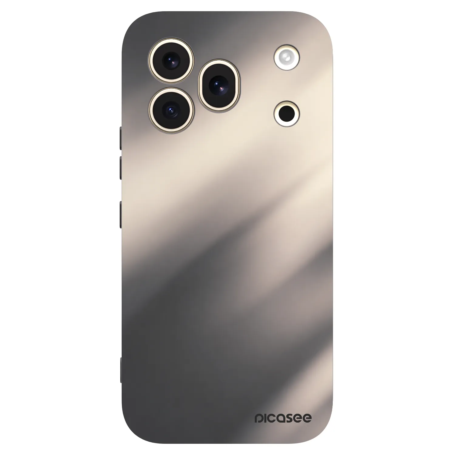 Picasee silikonowe czarne etui na Honor 600 Pro - Smoky Beige