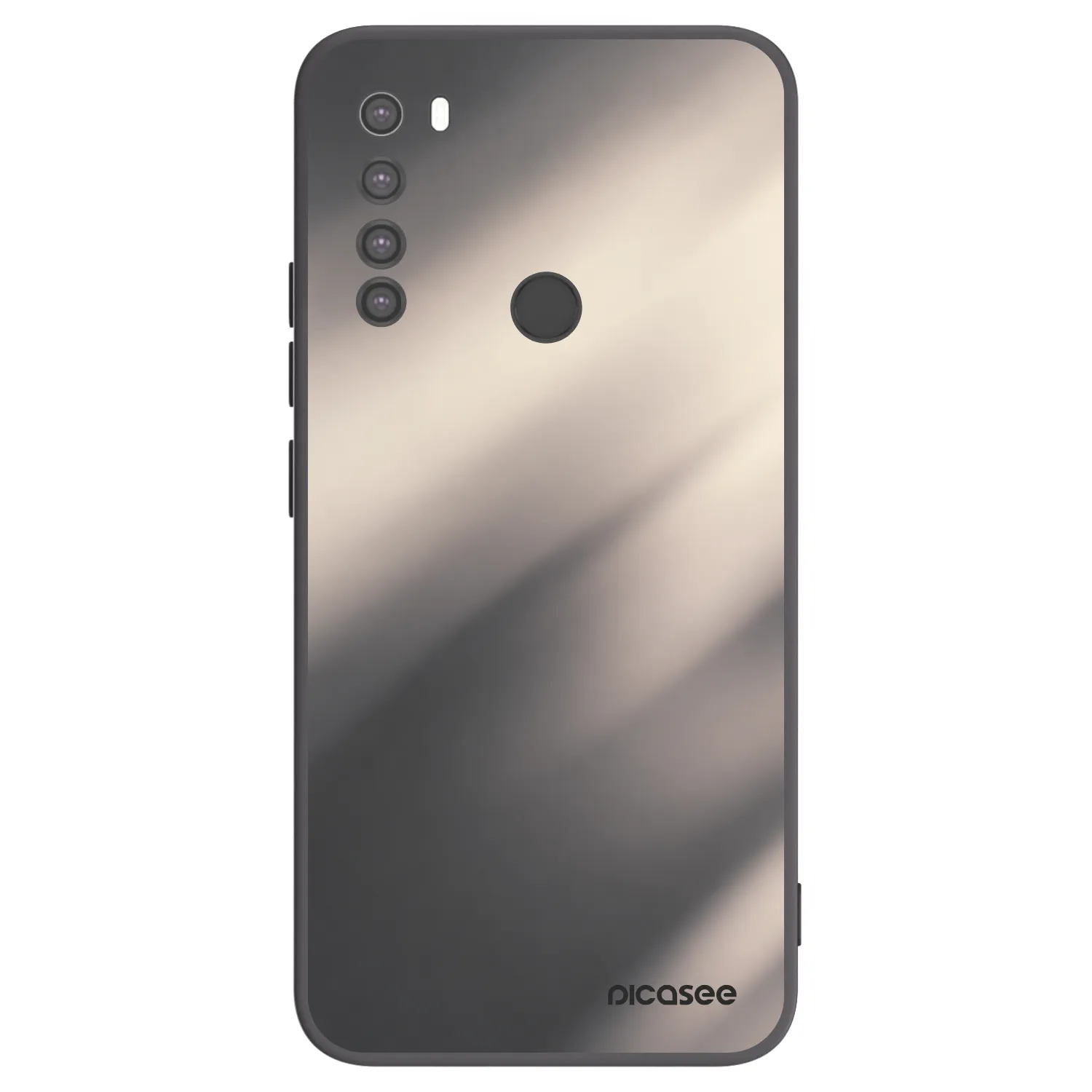 Picasee silikonowe czarne etui na Xiaomi Redmi Note 8 - Smoky Beige