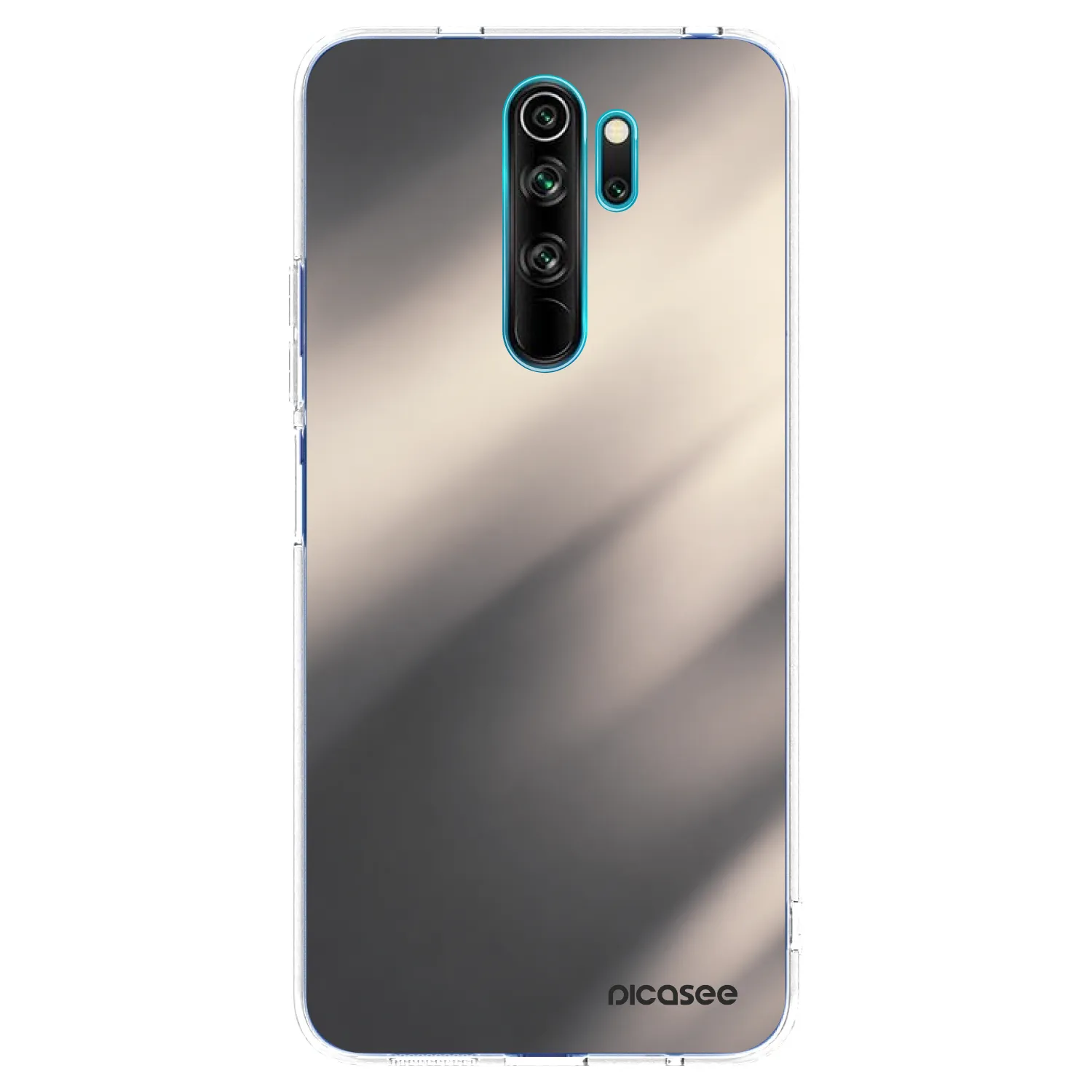 Picasee silikonowe przeźroczyste etui na Xiaomi Redmi Note 8 Pro - Smoky Beige