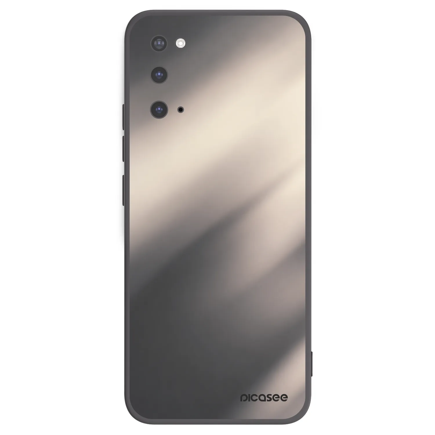 Picasee silikonowe czarne etui na Samsung Galaxy S20 G980F - Smoky Beige