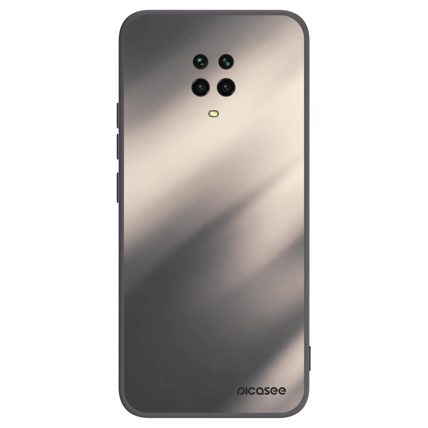 Picasee silikonowe czarne etui na Xiaomi Redmi Note 9 Pro - Smoky Beige