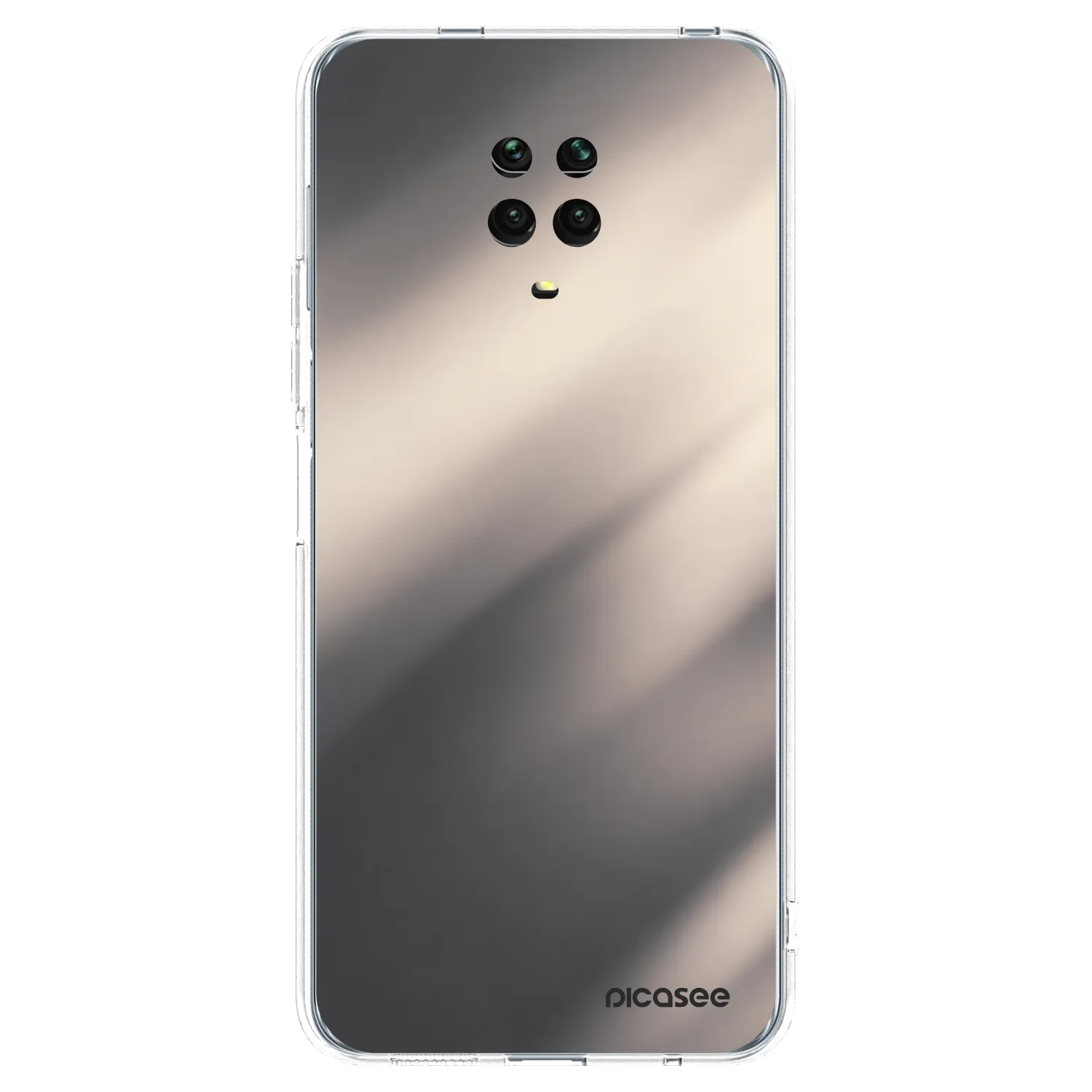 Picasee silikonowe przeźroczyste etui na Xiaomi Redmi Note 9S - Smoky Beige