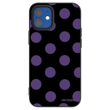 Picasee silikonowe czarne etui na Apple iPhone 12 mini - Big flickers