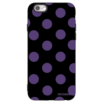 Picasee silikonowe czarne etui na Apple iPhone 6/6S - Big flickers