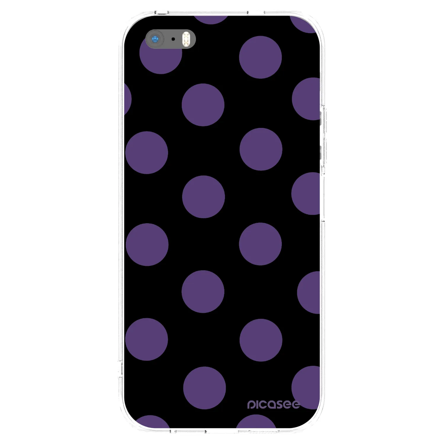 Picasee silikonowe przeźroczyste etui na Apple iPhone 5/5S/SE - Big flickers