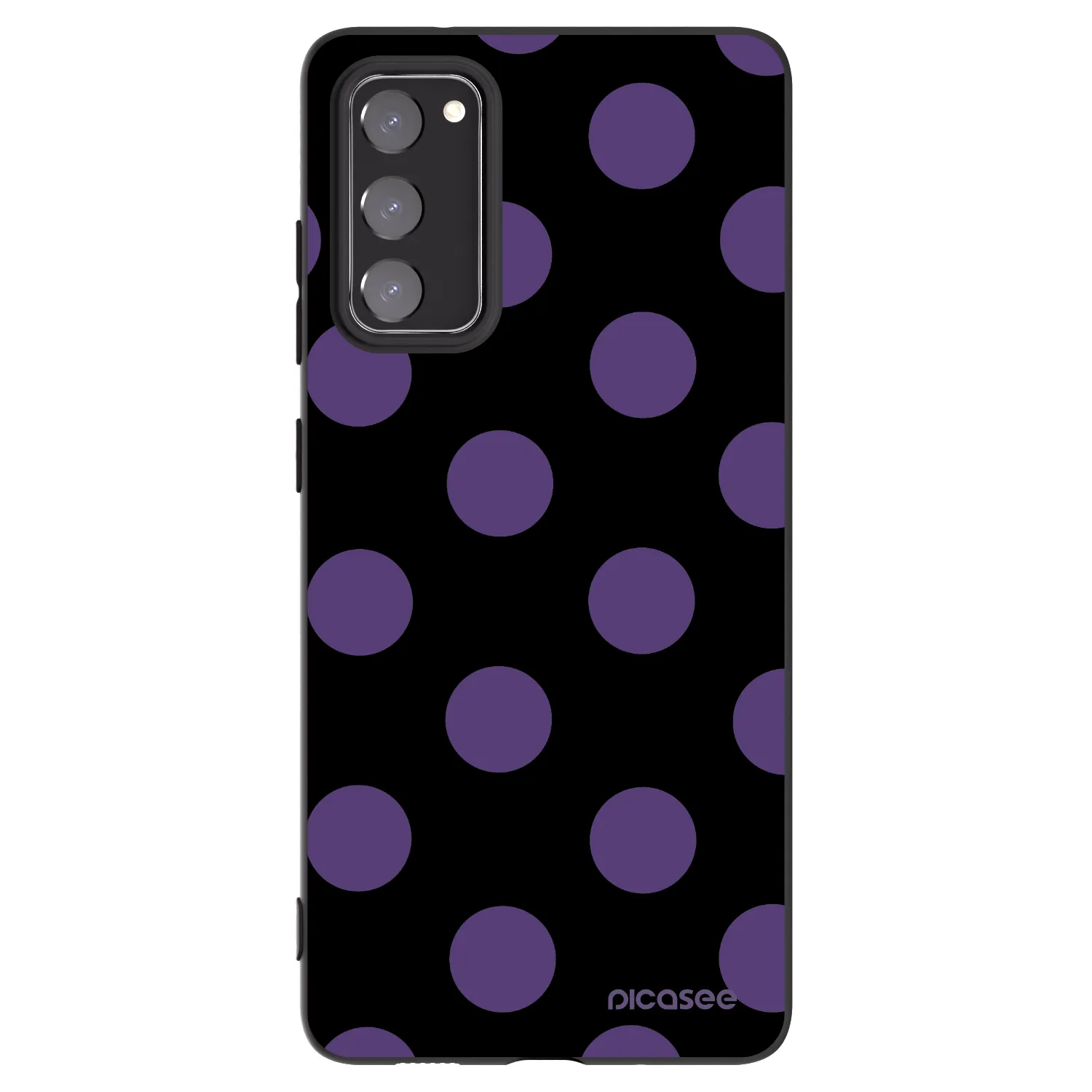Picasee silikonowe czarne etui na Samsung Galaxy S20 FE - Big flickers