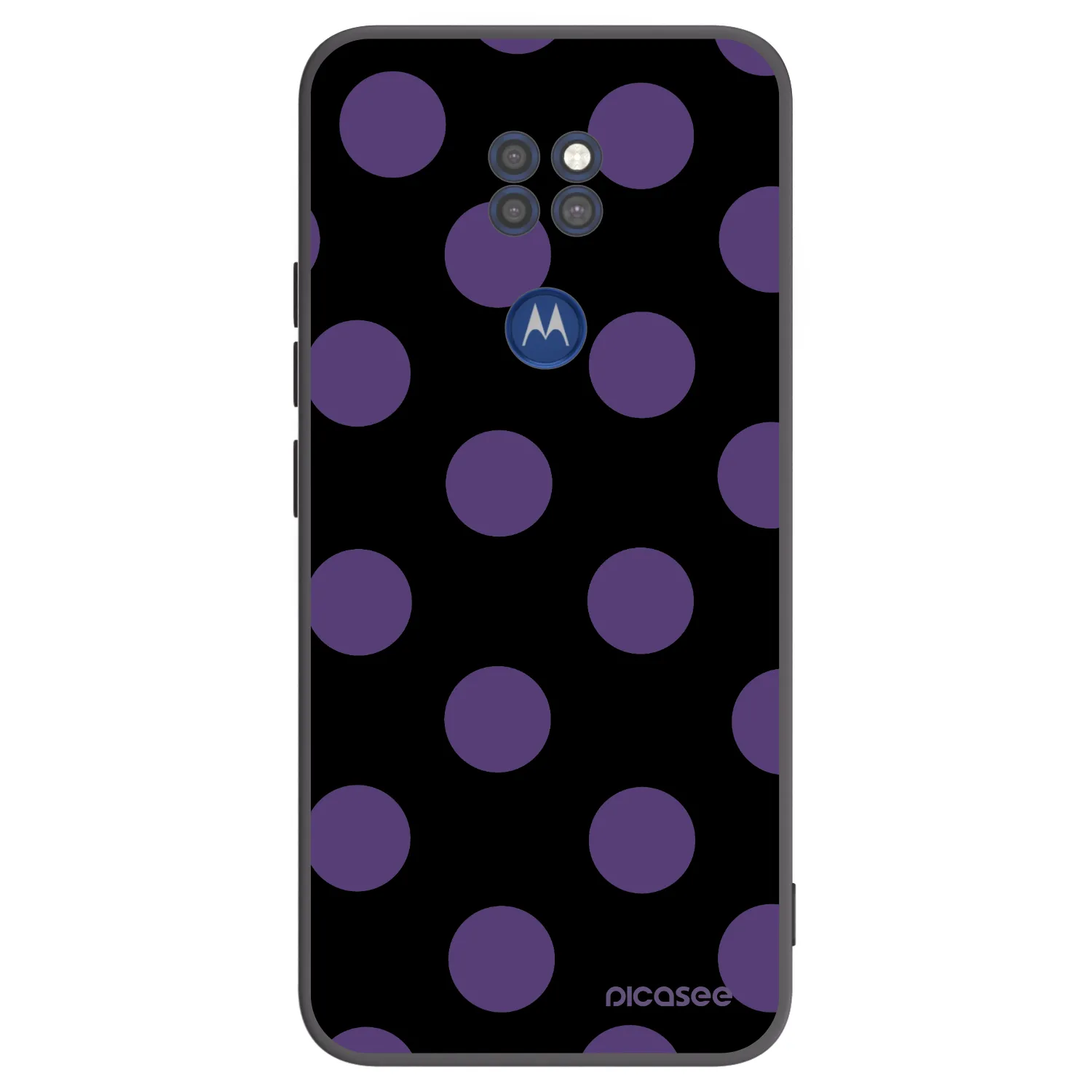 Picasee silikonowe czarne etui na Motorola Moto G9 Play - Big flickers